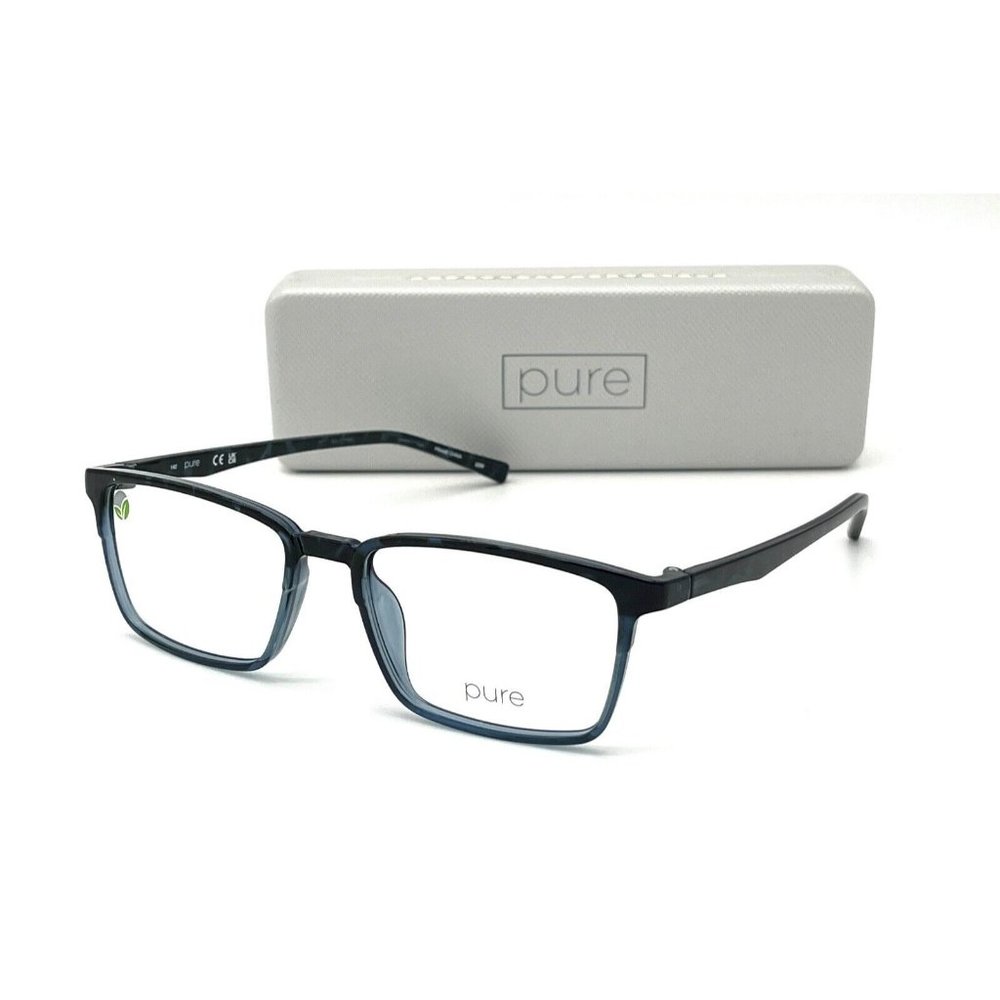 PURE P2014 460 Black with Transparent Blue / Demo Lenses  54mm Eyeglasses